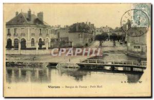 Old Postcard Vierzon Bank of France Petit Mail