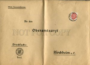 400450 GERMANY 1928 year real posted Stuttgart to Kirchheim old COVER