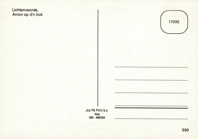 Netherlands Postcard - Lichtenvoorde - Anton Op D'n Bok   RR8710