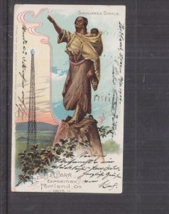 UNITED STATES, SACAJAWEA STATUE, LEWIS & CLARK EXPOSITION, PORTLAND. 1904 ppc.