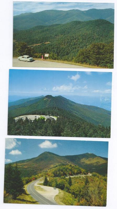 NC Mount Mt. Mitchell Views North Carolina (3 cards)