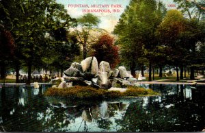 Indiana Indianapolis MIlitary Park The Fountain 1908