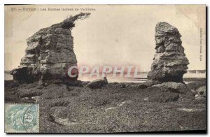 Old Postcard Royan isolated Rocks Vallieres