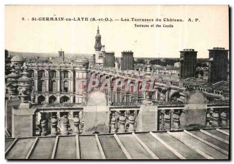 Postcard Old St Germain en Laye S and O Les Terrasses du Chateau