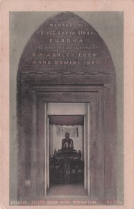 Buddha In Mahabodi Temple Bodh Gaya India Antique Postcard