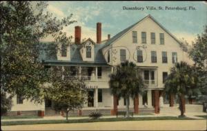 St. Petersburg FL Dusenbury Villa c1910 Postcard