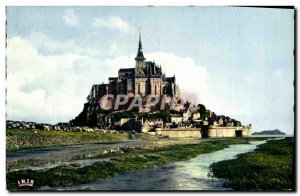 Modern Postcard Mont Saint Michel General view and the Rock Tombelaine