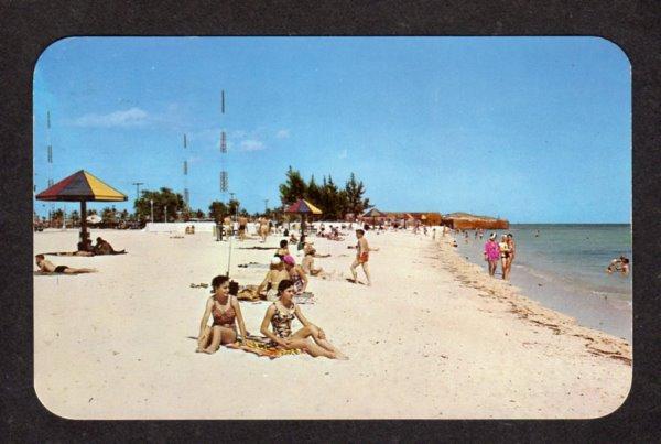 FL Monroe County Ct Beach KEY WEST Florida Postcard Carte Postale PC