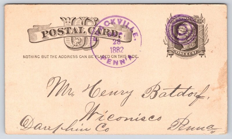 1882 Handwritten Letter To Henry Batdorf Frackville Pennsylvania Posted Postcard 