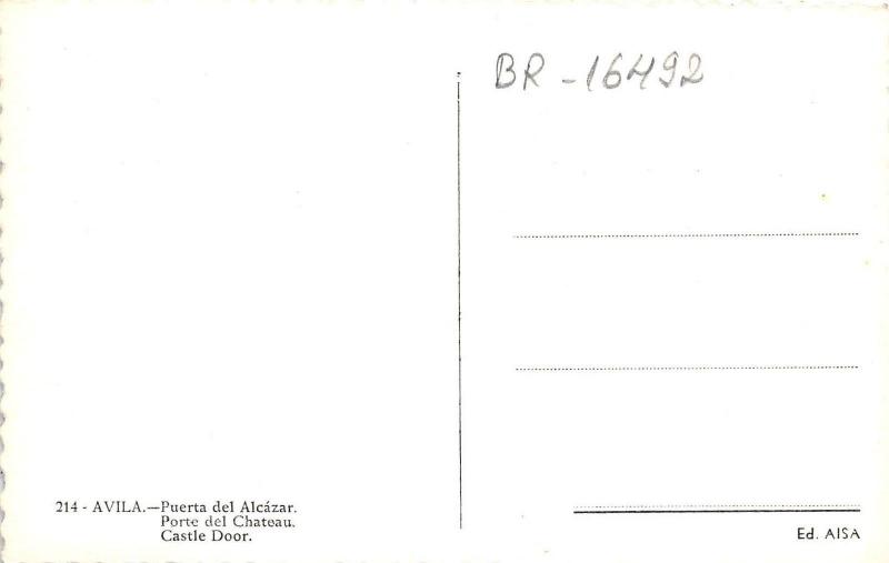 BR16492 Avila Puerta del alcazar   spain