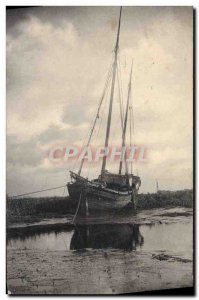 Postcard Old fishing boat