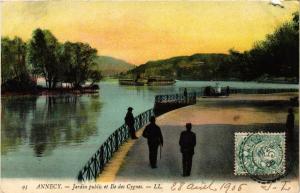 CPA ANNECY - Jardin Public et Ile des Cygnes (691757)