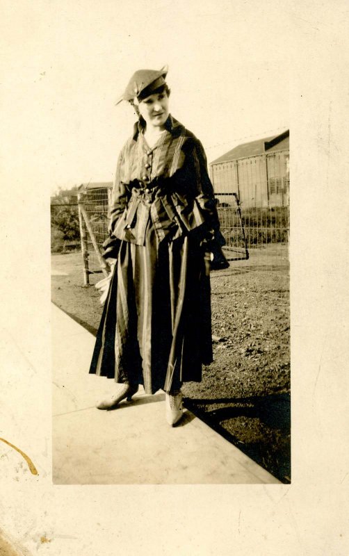 A Woman in Contemporary Gard, circa 1910.     *RPPC