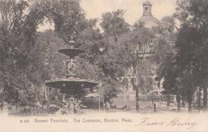 LP71  Boston, Massachusetts, MA, postcard, Brewer Fountain, 