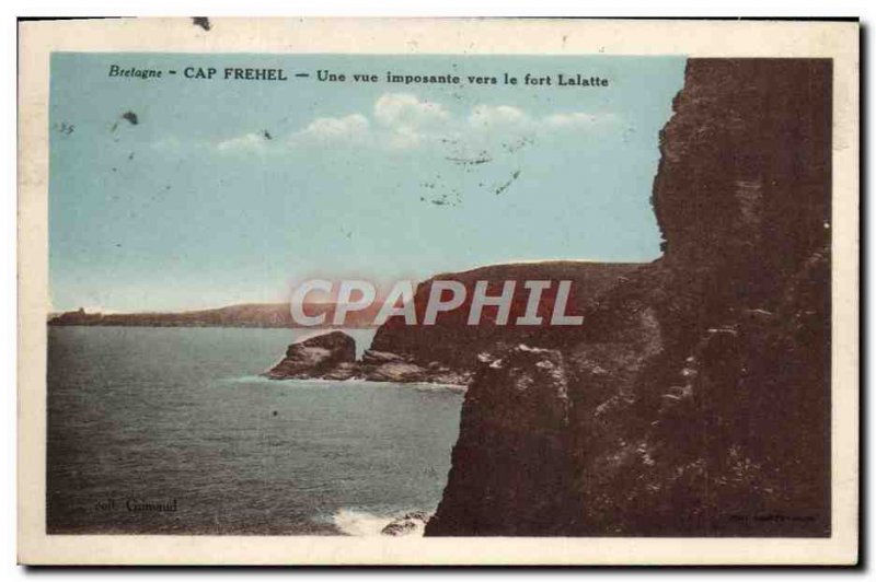 Old Postcard Cap Frehel Imposing A View Towards the Fort-la-Latte