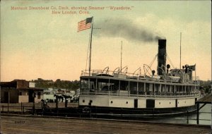 New London Connecticut CT Steamer Ship Boat Wyandotte 1900s-10s Postcard