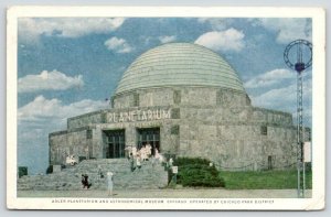 Chicago Illinois~Alder Planetarium & Astronomical Museum~Tourists on Steps~1941 