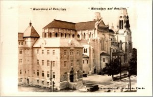 RPPC Monastery and Basilica, Ste. Anne de Beaupre Quebec Vintage Postcard J53