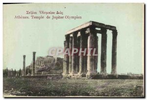 Old Postcard Greece Athens templed e Olympian Jupiter