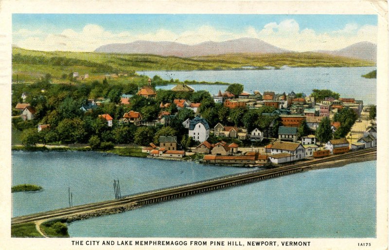 VT - Newport. Lake Memphremagog and City