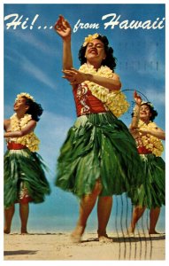 Hawaiian Hula Hawaii Postcard Posted 1971