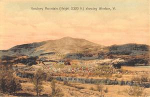 Windsor Vermont Ascutney Mountain Birdseye View Antique Postcard K13378