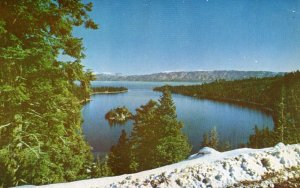 1950's Emerald Bay At Lake Tahoe Jewel-Blue Bay Vintage Postcard P35