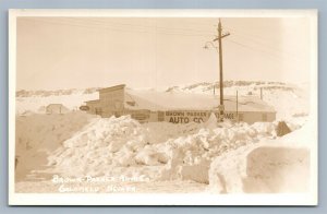 GOLDFIELD NEVADA BROWN PARKER AUTO CO. VINTAGE REAL PHOTO POSTCARD RPPC