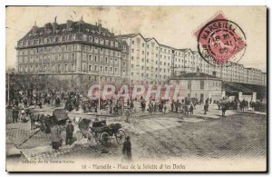 Old Postcard Marseille Square Joliette Docks