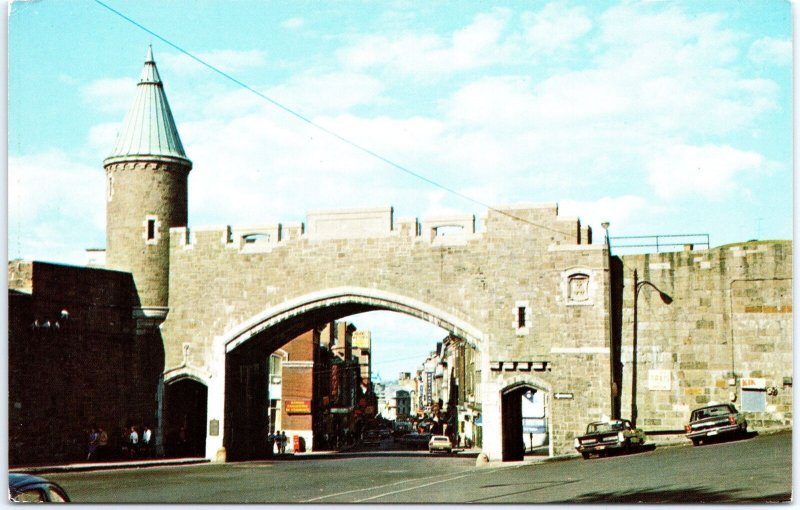 VINTAGE POSTCARD THE STONED GATE PORTAL INTO ST. JEAN QUEBEC CANADA 1960s