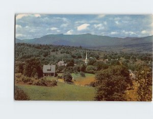 Postcard Mt. Mansfield With Stowe In The Foreground, Stowe, Vermont 