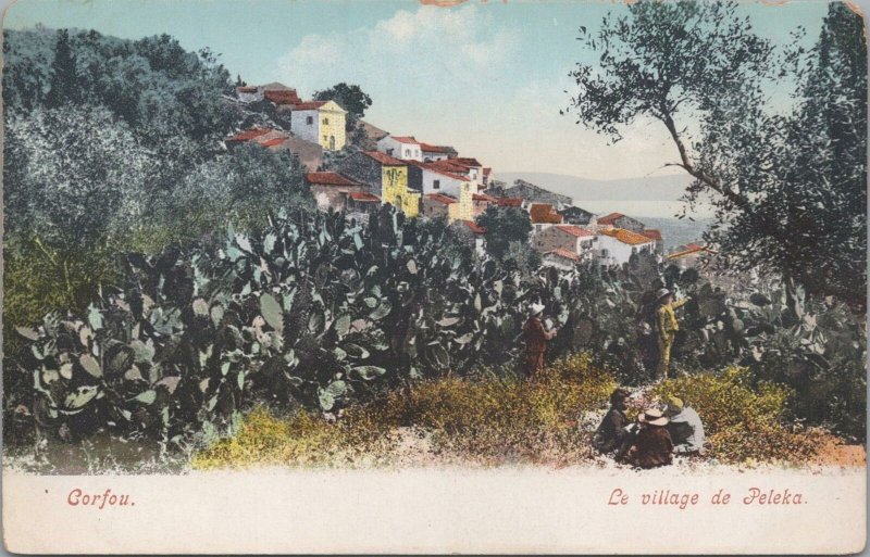 Postcard The Village of Peleka Corfou Greece