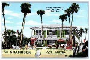 c1950 The Shamrock Apartment Motel & Restaurant  Daytona Beach Florida Postcard