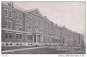 Regular Army Barracks, Fort Devens, Massachusetts, 1900-1910s