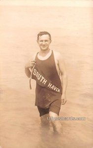 Man in Water in South Haven, Michigan