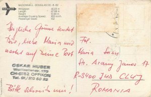 Swiss air plane postcard