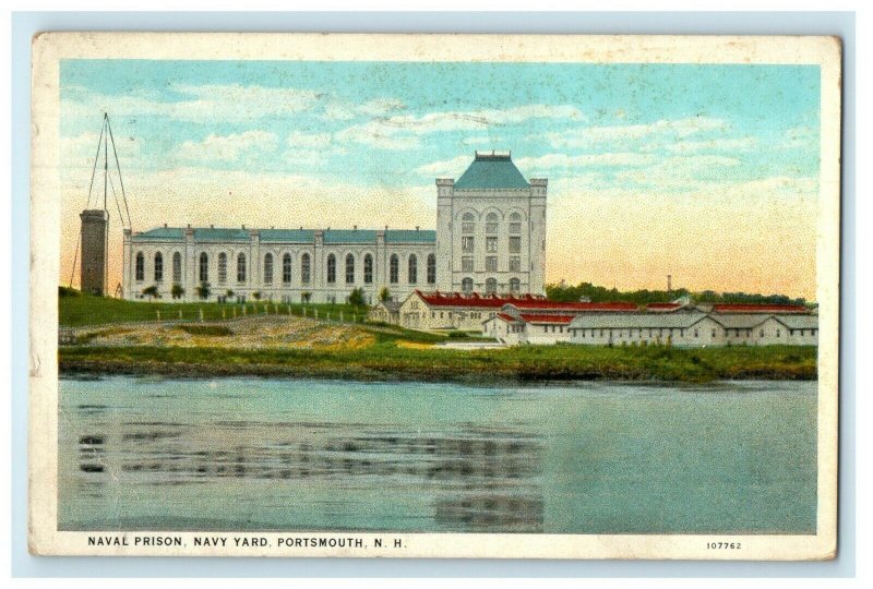 1929 Naval Prison Navy Yard Portsmouth New Hampshire NH Vintage Postcard 