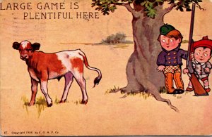 Cows Young Hunters Large Game Is Plentiful Here 1907