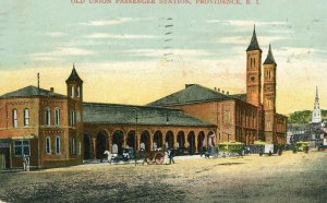 Postcard Early View of Union RR Passenger Station, Providence, RI.     P5