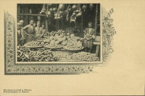 iran persia, TEHRAN TEHERAN, Fruit Sellers (1900s) Postcard