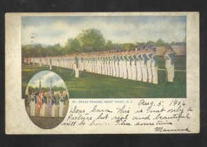 WEST POINT NEW YORK NY US ARMY MILITARY ACADEMY DRESS PARADE VINTAGE POSTCARD