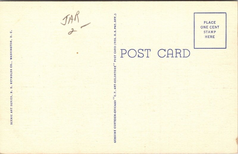 United States Post Office Silver Spring MD Maryland Linen Postcard UNP VTG 