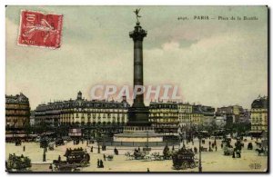 Paris - 10 - Bastille Square - Old Postcard