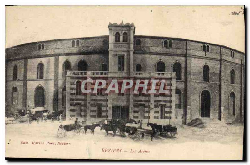 Old Postcard Beziers Les Arenes