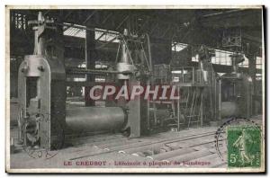 Old Postcard Le Creusot Factories Schneider rolling mill has shielding plates