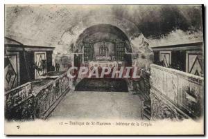 Postcard Old Basilica of St Maximin Interior Crypt