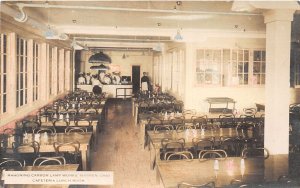 J69/ Warren Ohio RPPC Postcard c1910 Carbon Lamp Works Caf� Interior 417