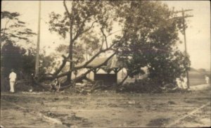 Storm Wreckage Outskirts of Manila Philippines c1910 Real Photo Postcard #1 