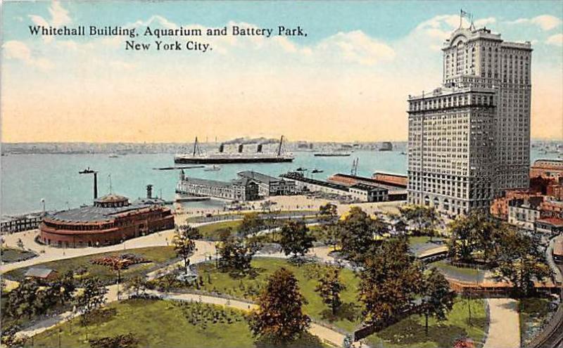 New York    Whitehall Building, Aquarium and Battery Park