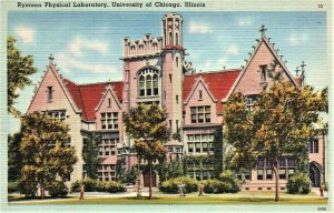 VINTAGE POSTCARD RYERSON PHYSICAL LABORATORY UNIVERSITY OF CHICAGO ILLINOIS